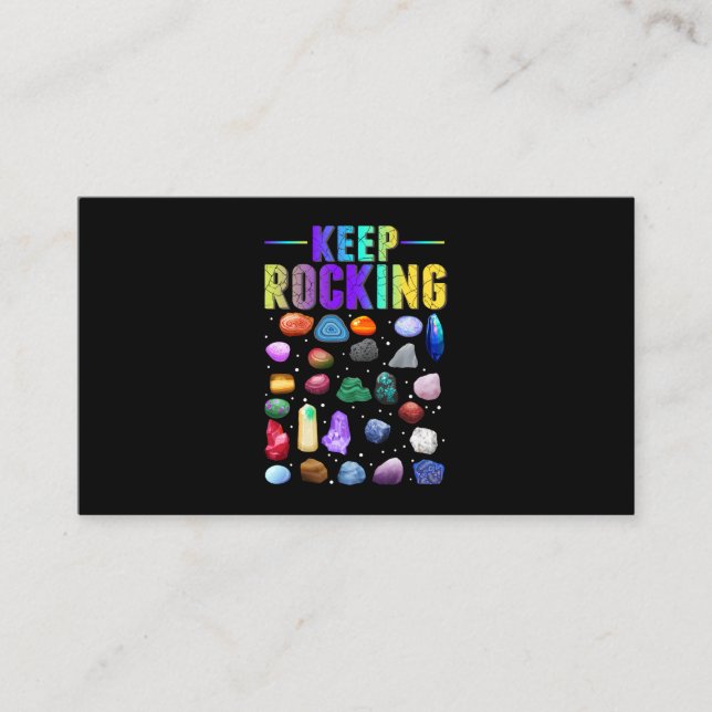 Mineral Rock Collecting Geologist Geology Visitkort (Framsida)