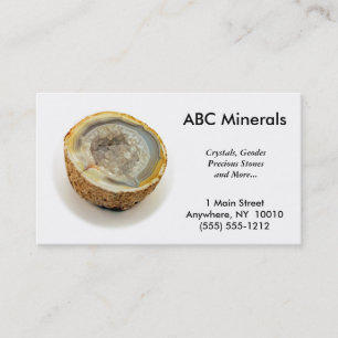 Mineral shoppar visitkorten visitkort