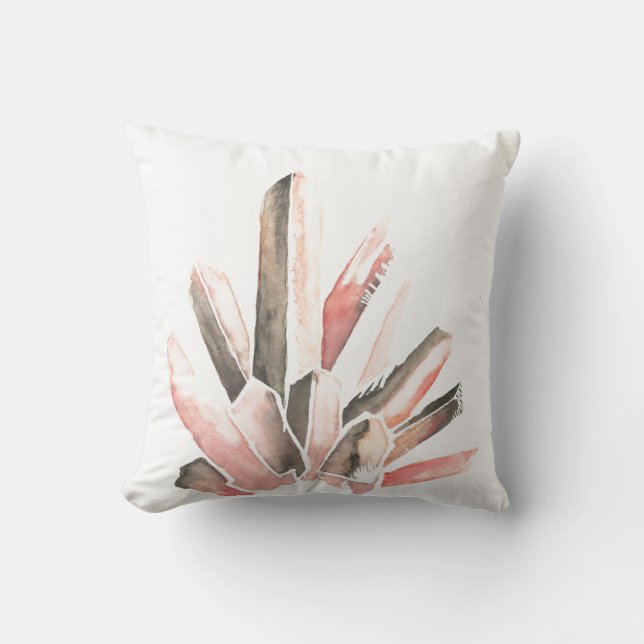 Mineral Watercolor Rosa Dekorativ kudde (Framsida)
