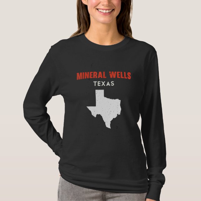 Mineral Wells Texas USA State America Travel Texas T Shirt (Framsida)