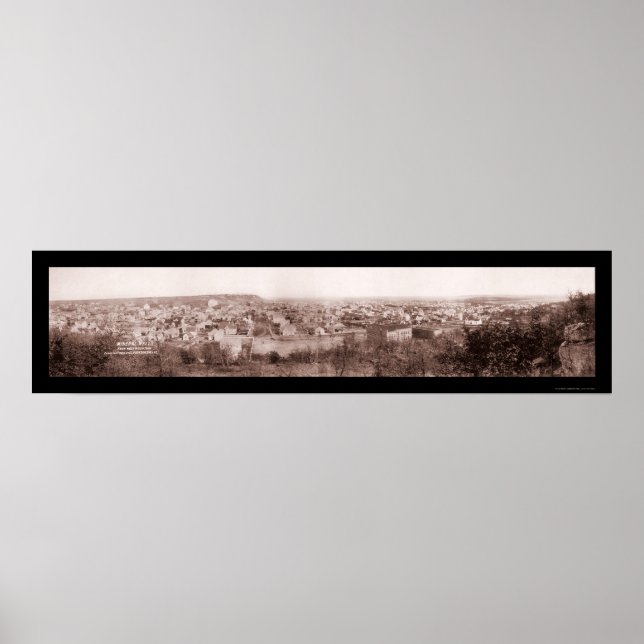 Mineral Wells TX Scene Photo 1906 Poster (Framsidan)