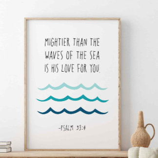 Mineralare än Vågar, Psalm 93:4 Poster