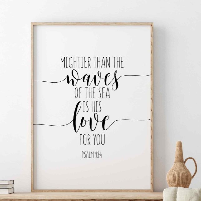 Mineralare än Vågar, Psalm 93:4 Poster (Skapare uppladdad)