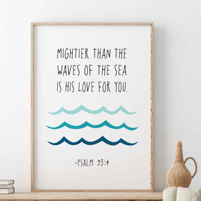 Mineralare än Vågar, Psalm 93:4 Poster (Skapare uppladdad)