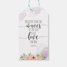 Mineralare än Vågar, Psalm 93:4 Presentetikett