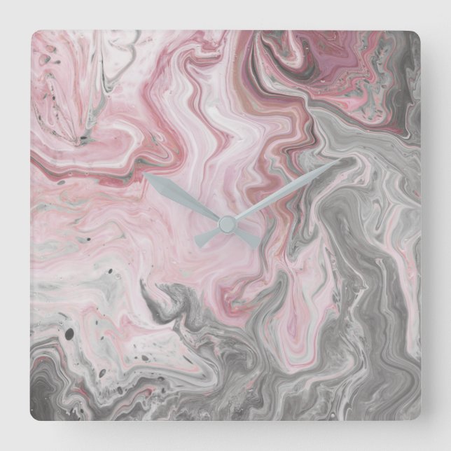  mineraler fyrkantig klocka (Framsida)