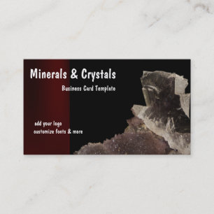 Mineraler och Quartz Crystals Visitkort
