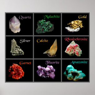 Mineralisk samlingsaffisch poster
