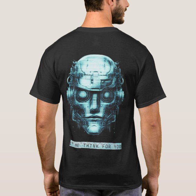 Mineralkontroll Cyberpunk Blue Grunge Front & Back T Shirt (Baksida)