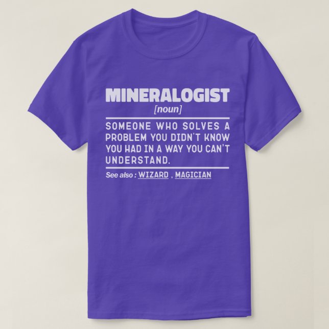 Mineralogist Noun Geology Science Älskare Coola T Shirt (Design framsida)