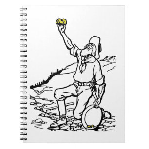 Mineralprospektör för gammal Guld Anteckningsbok