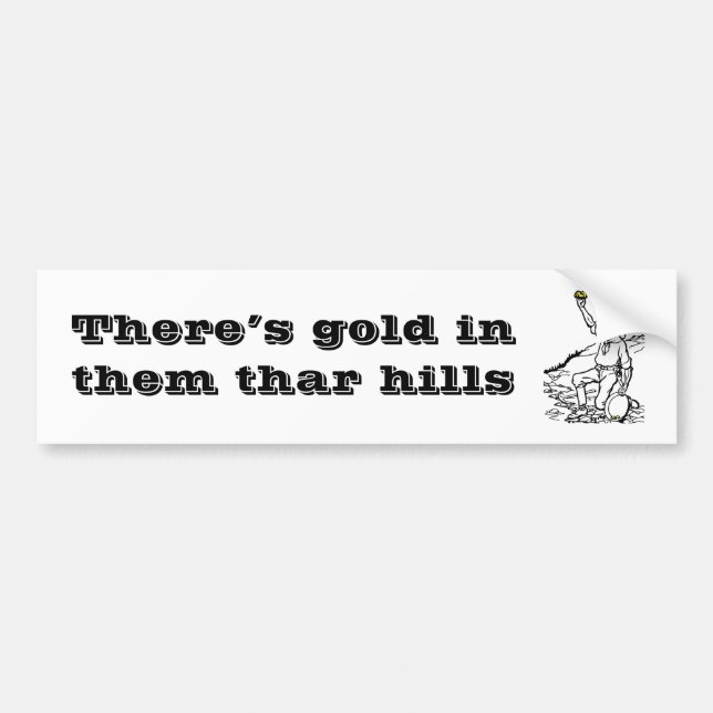 Mineralprospektör för gammal Guld Bildekal (Framsidan)