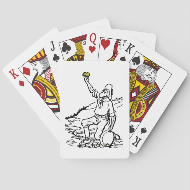 Mineralprospektör för gammal Guld Casinokort (Baksidan)