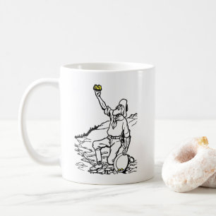 Mineralprospektör för gammal Guld Kaffemugg