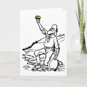 Mineralprospektör för gammal Guld Kort