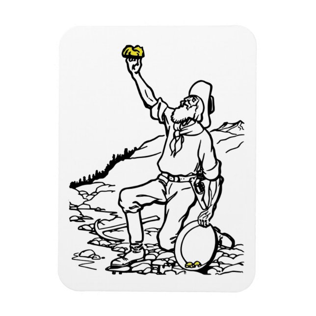 Mineralprospektör för gammal Guld Magnet (Vertikal)