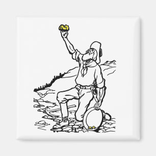 Mineralprospektör för gammal Guld Magnet