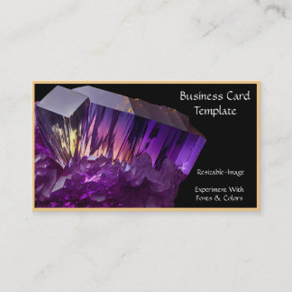 Minerals Crystal Energy Amethyst Affärskort Visitkort