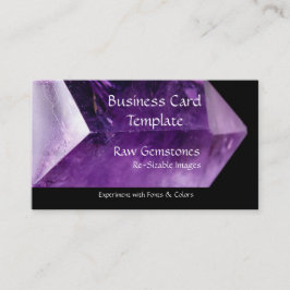 Minerals Crystal Raw Amethyst Affärskort Visitkort