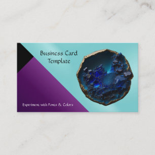 Minerals Sapphire Blue Crystal Visitkort