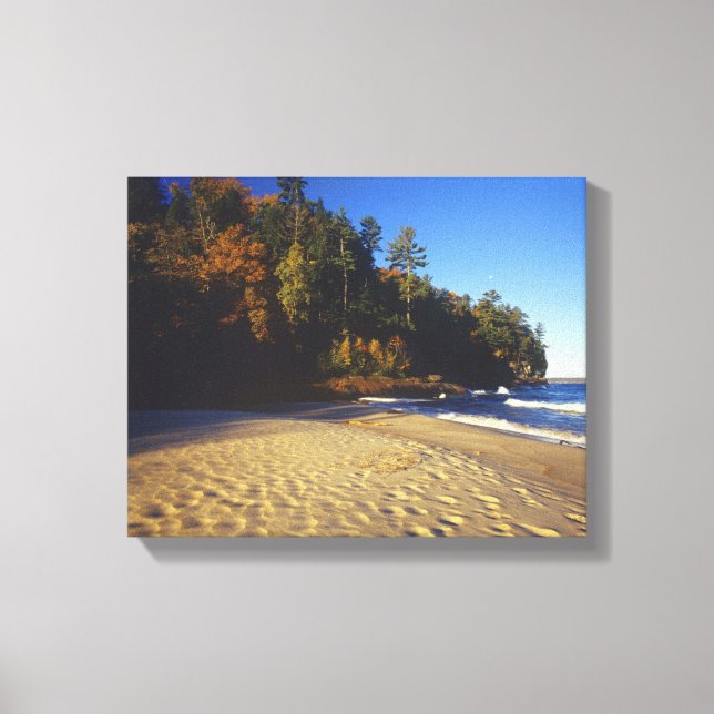 Miners Beach vid Pictured Rocks National Canvastryck (Framsida)