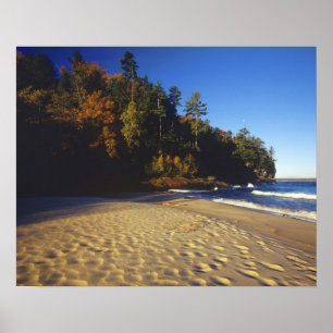 Miners Beach vid Pictured Rocks National Poster