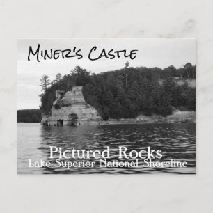 Miner's Castle Pictured Rocks vykort