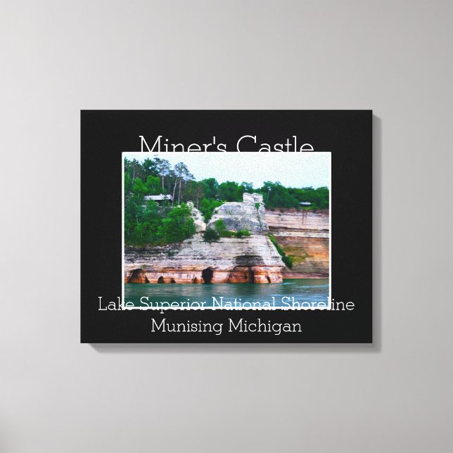 Miners Castle Sjö Superior National Shoreline Canvastryck (Framsida)