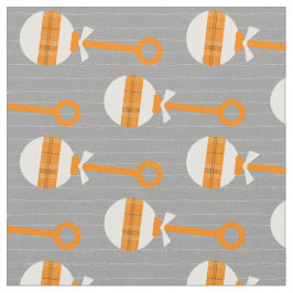 Miners Orange Play Baby Rattle på Grått Tyg