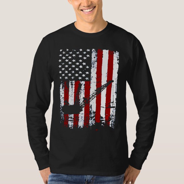 Miners Patriotic American Flag Retro Men Women Min T Shirt (Framsida)