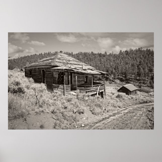 Miners Shack - Comet Ghost Mine - Montana Poster (Framsidan)