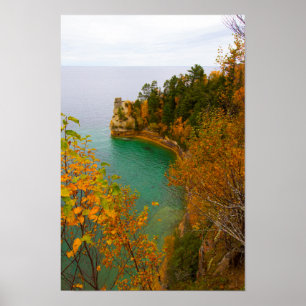 Miners slott i Fall, Michigan Poster