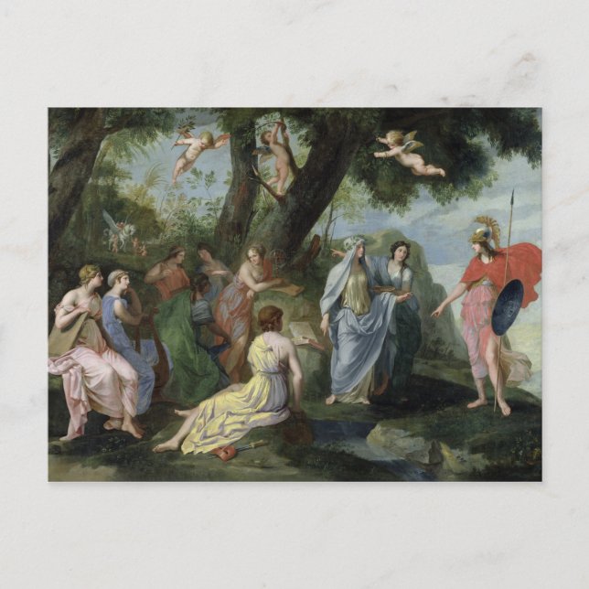 Minerva med Muses Vykort (Framsida)