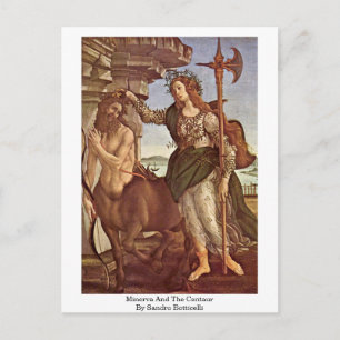 Minerva och Sandro Botticelli centrum Vykort