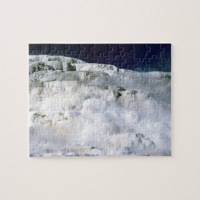 Minerva terrass i den Yellowstone nationalparken Pussel (Horisontell)