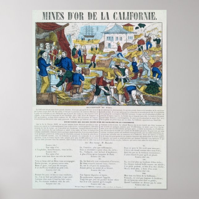 "Mines d'or de la California" Poster (Framsidan)
