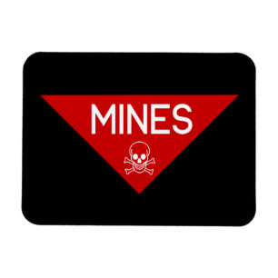 MINES SIGN SIGNAGE SYMBOL MAGNET