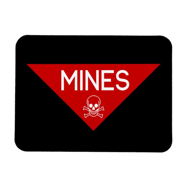 MINES SIGN | SIGNAGE | SYMBOL MAGNET (Horisontell)