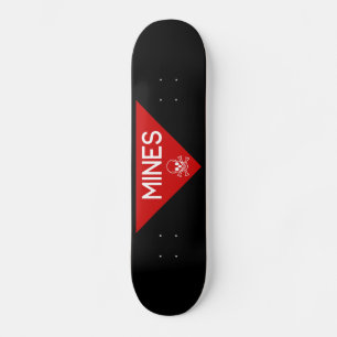 MINES SIGN SIGNAGE SYMBOL MINI SKATEBOARD BRÄDA 18,5 CM