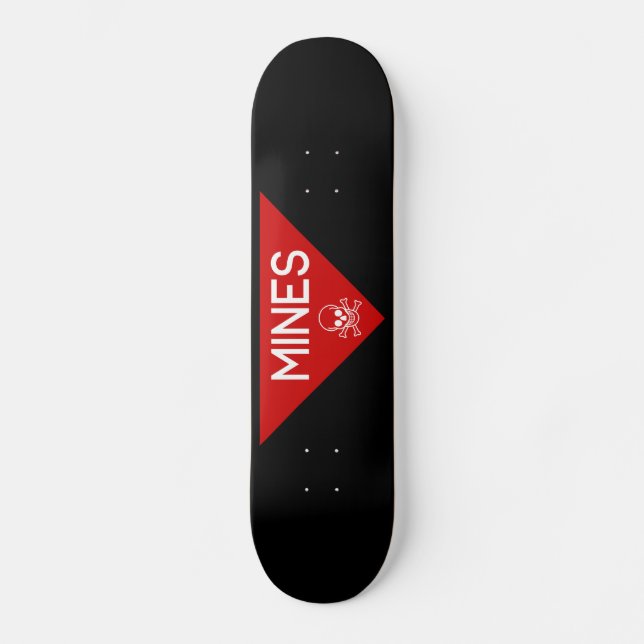 MINES SIGN | SIGNAGE | SYMBOL MINI SKATEBOARD BRÄDA 18,5 CM (Framsida)