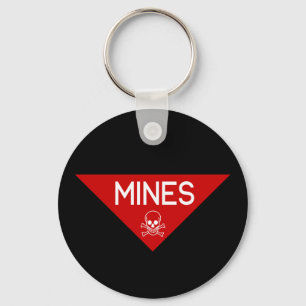 MINES SIGN SIGNAGE SYMBOL NYCKELRING