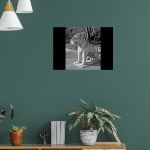 Ming Grav Dragon B&W Poster