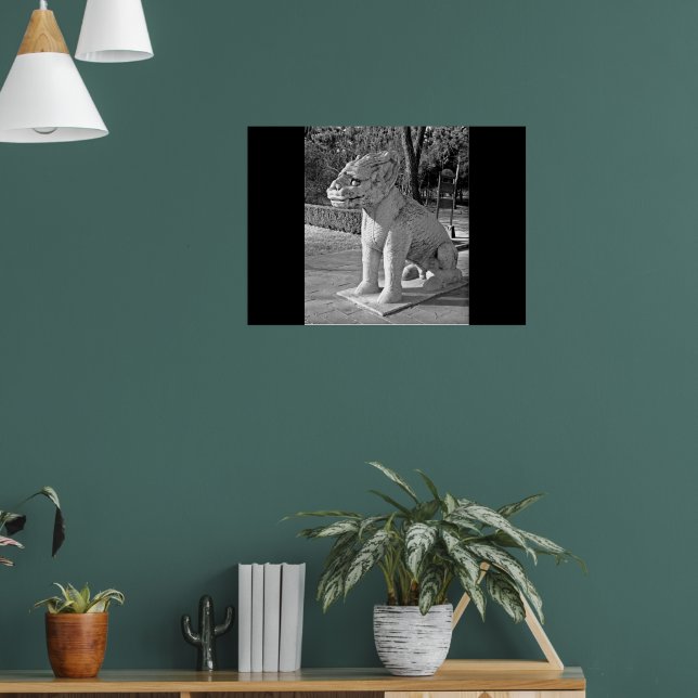 Ming Grav Dragon B&W Poster (Vardagsrum 1)