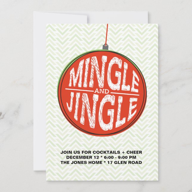 Mingle + Jingle Inbjudningar (Framsida)