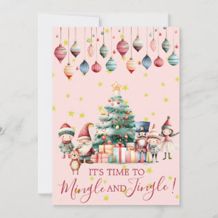 Mingle & Jingle jul Ornament Party Inbjudningar