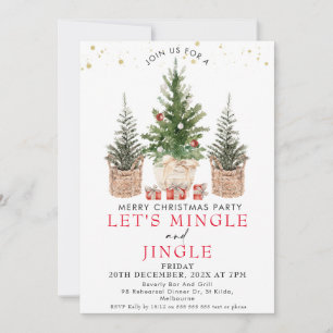 Mingle Jingle Julgranar jul Party Inbjudningar