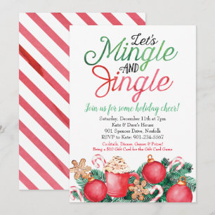 Mingle & Jingle Watercolor Paediatric jul Inbjudningar