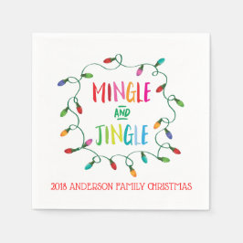 Mingle och Jingle jul Ljus Pappersservett
