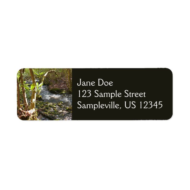Mingus Creek at Smoky Mountains Returadress Etikett (Framsidan)