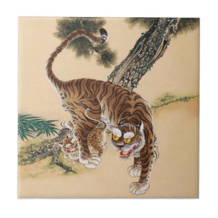 Minhwa Koreansk Fult Tiger Kakelplatta